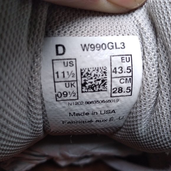 New Balance W990GL3 Mens 10/Womens 11.5 - Picture 4 of 7